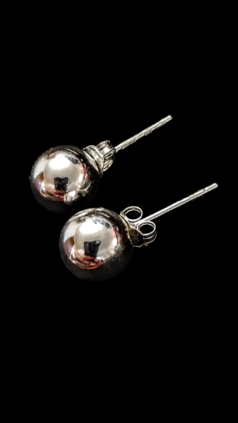 NEW - .925 8mm Ball Stud Earrings